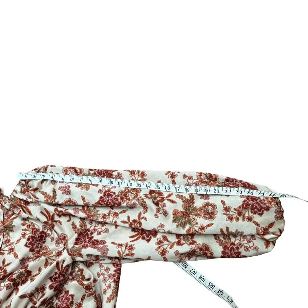 MISA Los Angeles Kara Dress in‎ Falling Floral Satin Made in USA Size XS - Picture 7 of 11